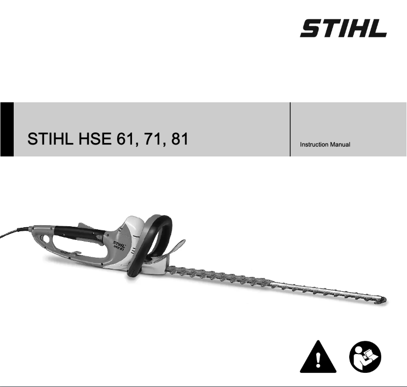 Page 1 de la notice Manuel utilisateur Stihl HSE 81