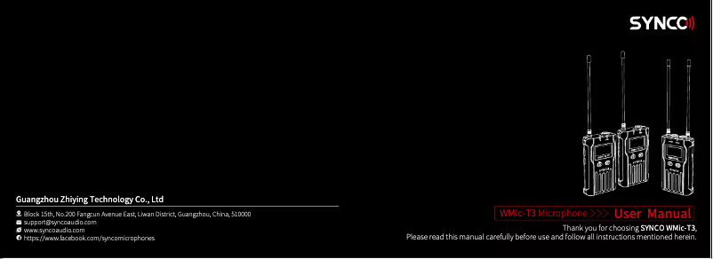 Page 1 de la notice Manuel utilisateur Synco WMic-T3