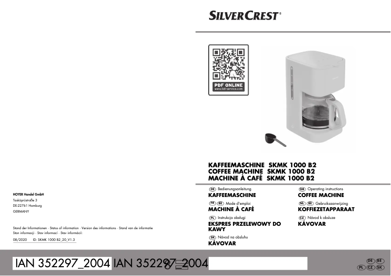 Página 1 del manual Manual de usuario SilverCrest SKMK 1000 B2