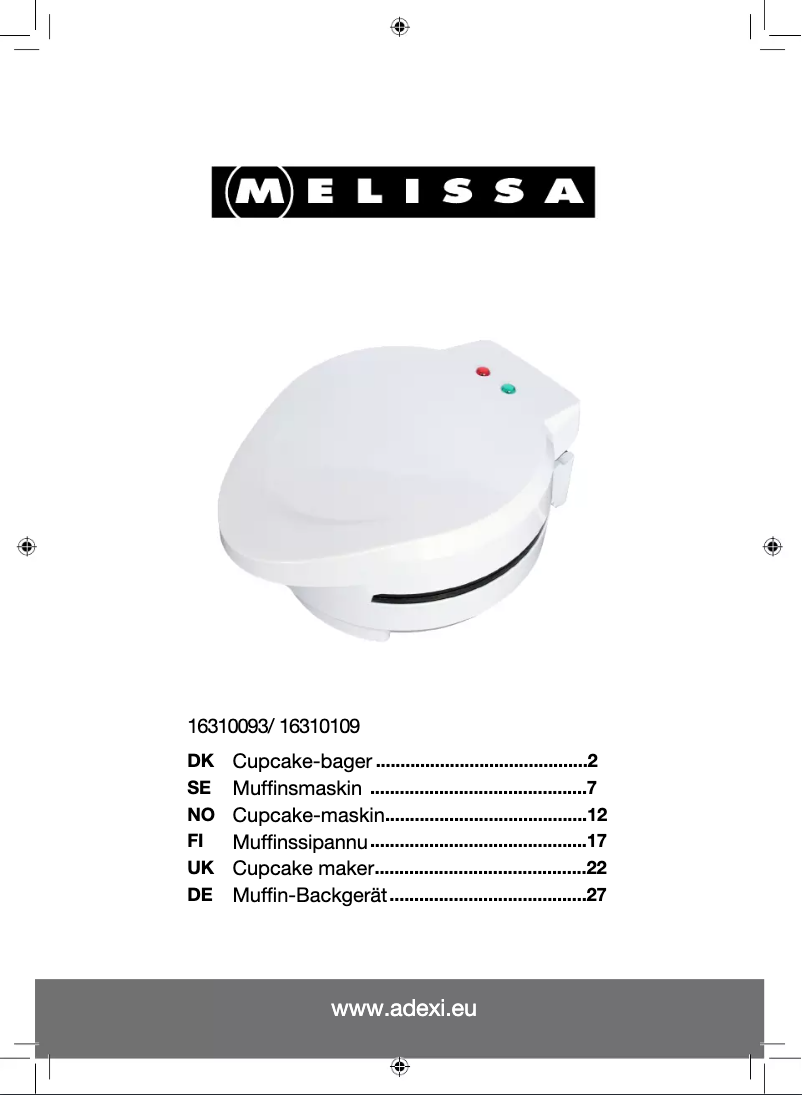 Page 1 of the manual User Manual Melissa 16310093