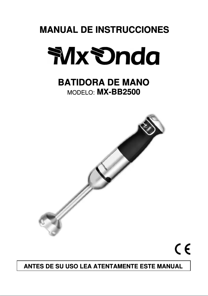 Page 1 of the manual User Manual Mx Onda MX-BB2500