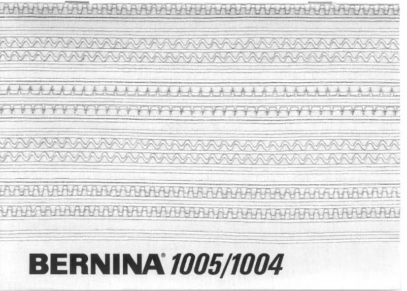 Page 1 de la notice Manuel utilisateur Bernina 1004