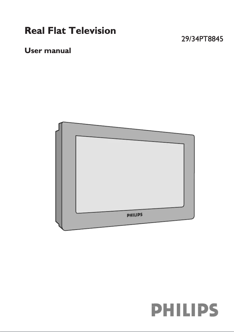 Page 1 of the manual User Manual Philips 34PT8845
