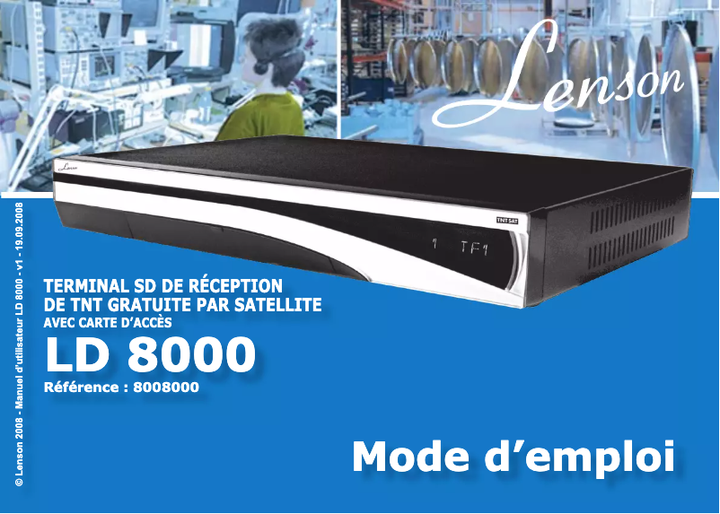Page 1 de la notice Manuel utilisateur Lenson LD 8000