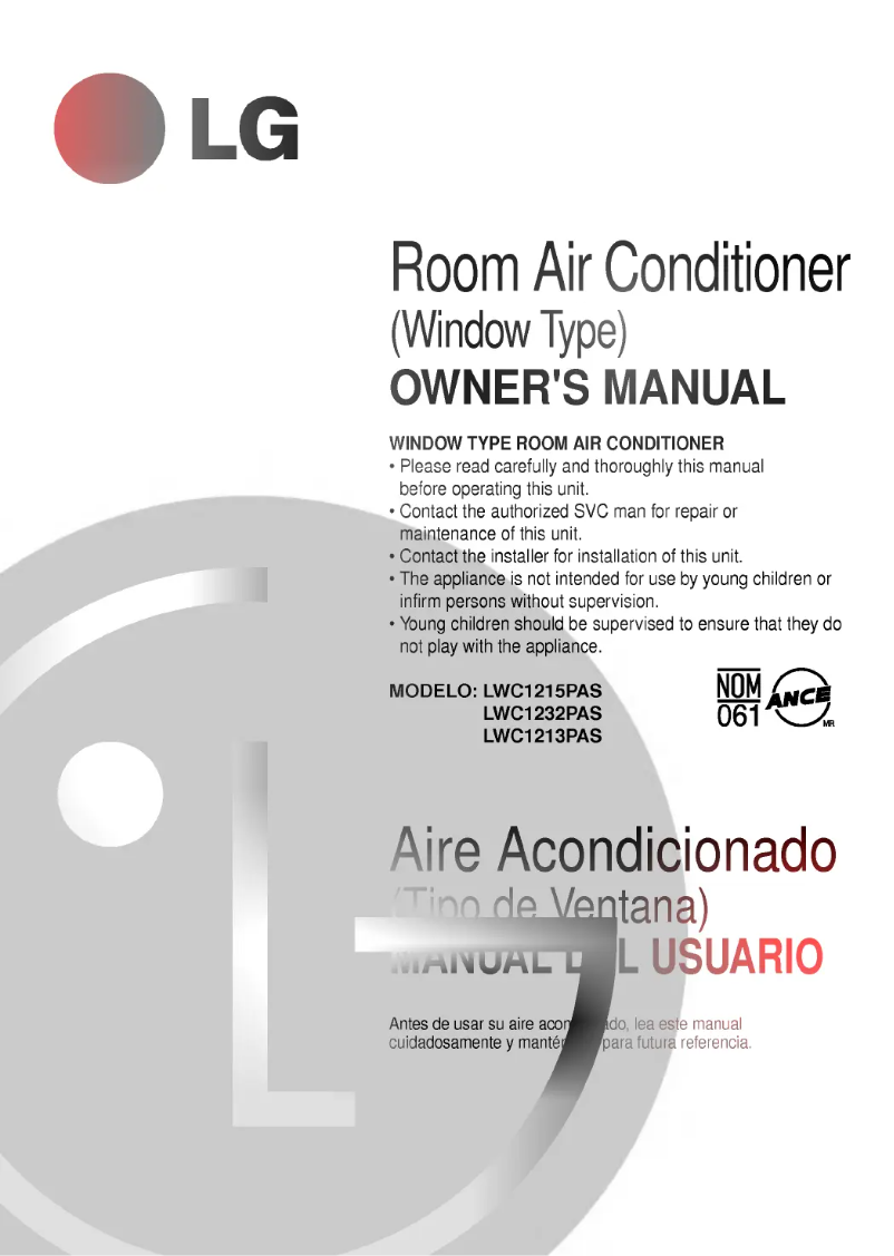 Page 1 de la notice Manuel utilisateur LG LWC1213PAS