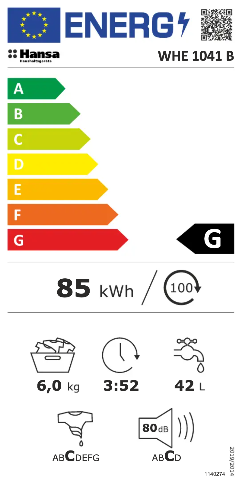 Page 1 de la notice Manuel utilisateur Hansa AWD610L