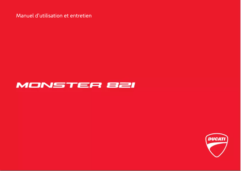 Page 1 of the manual User Manual Ducati Monster 821 (2019)
