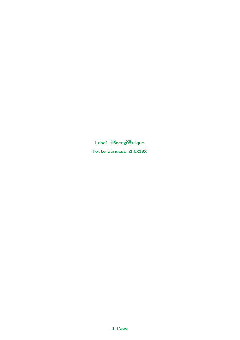Image de la première page du manuel de l'appareil ZFCX16X