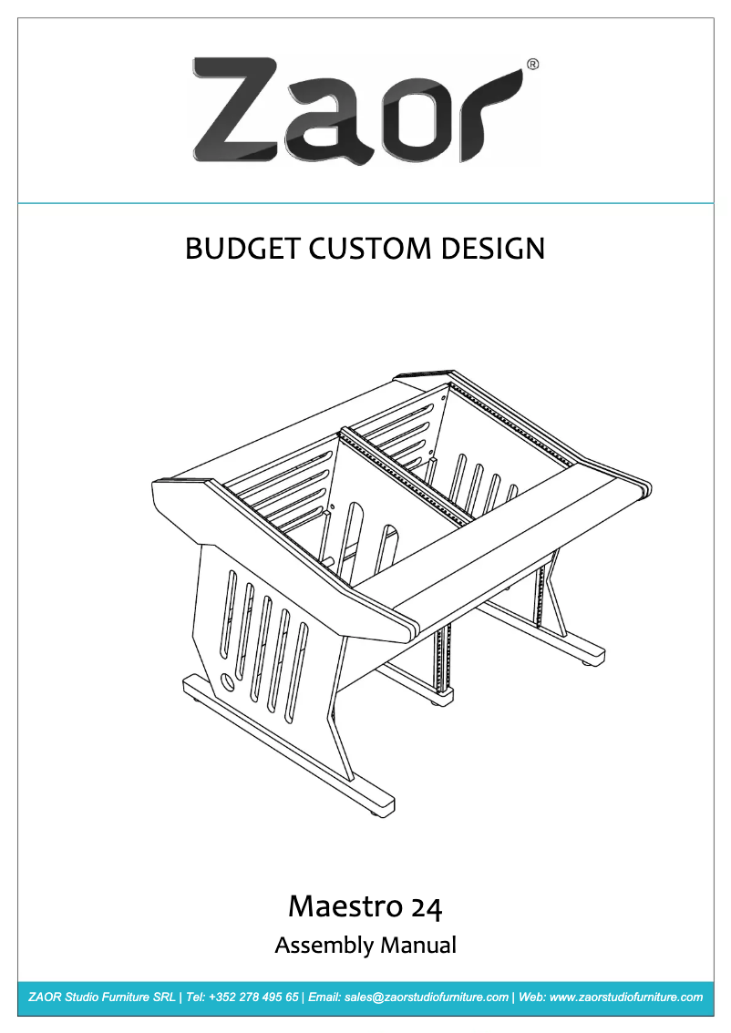 Page 1 de la notice Manuel utilisateur Zaor Maestro 24