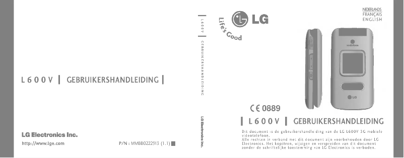 Page 1 de la notice Manuel utilisateur LG L600V