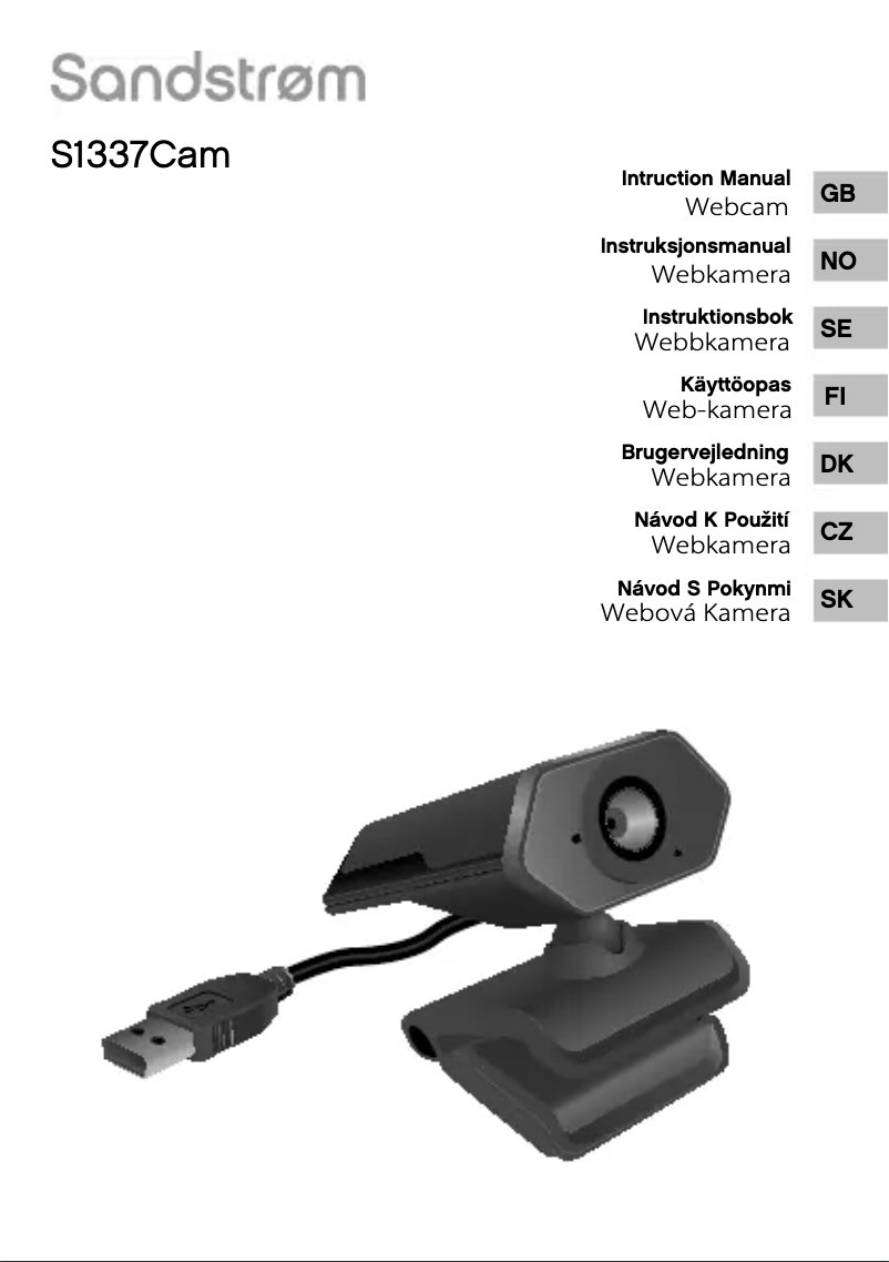 Page 1 de la notice Manuel utilisateur Sandstrøm S1337CAM