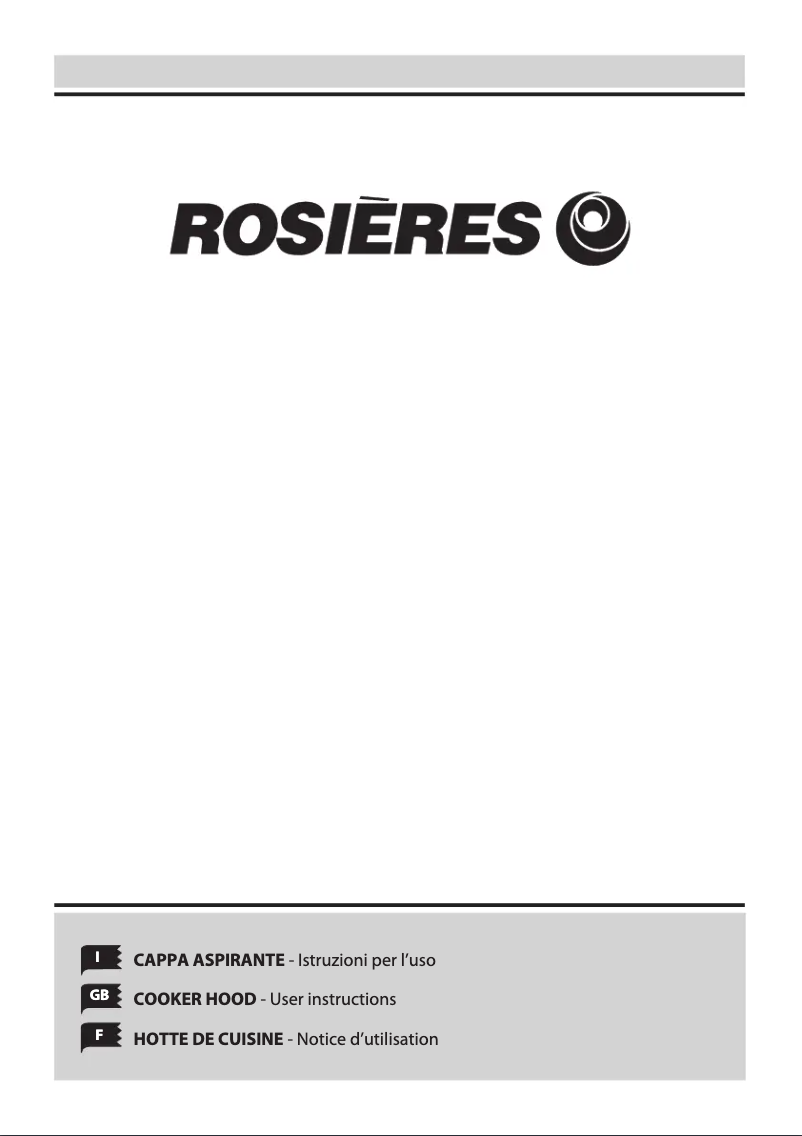Page 1 de la notice Manuel utilisateur Rosieres RHP 97000 LRB