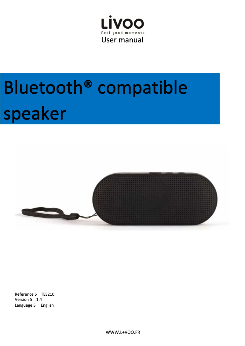 Page 1 de la notice Manuel utilisateur Livoo TES210