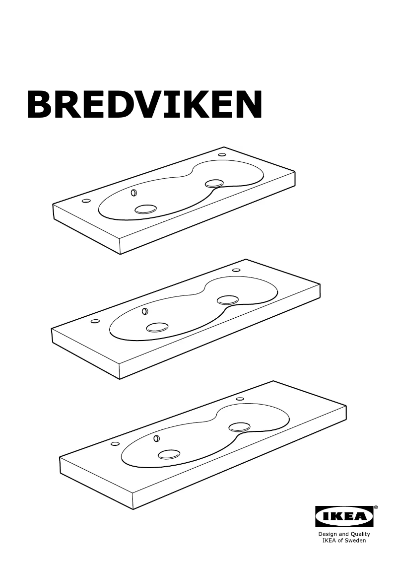 Page 1 de la notice Manuel utilisateur Ikea BREDVIKEN