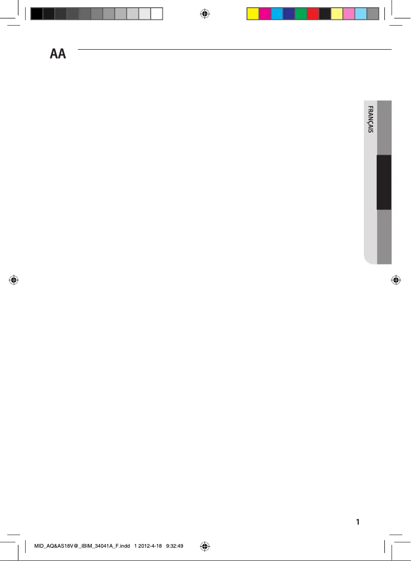 Página 1 del manual Manual de usuario Samsung AQ12VBFN