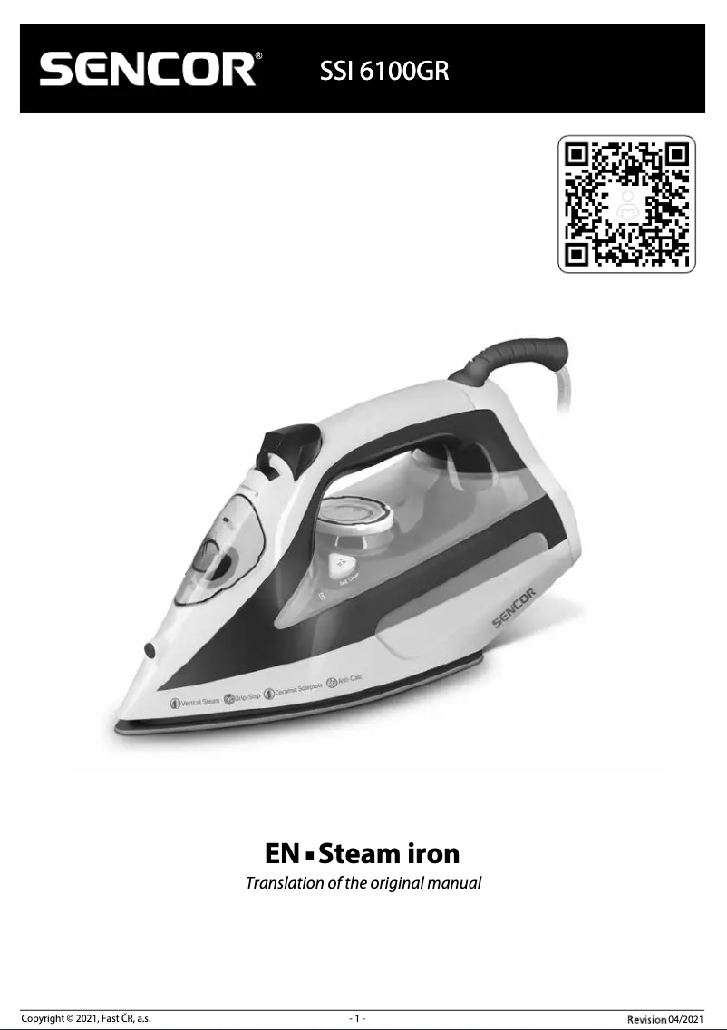 Página 1 del manual Manual de usuario Sencor SSI 6100GR