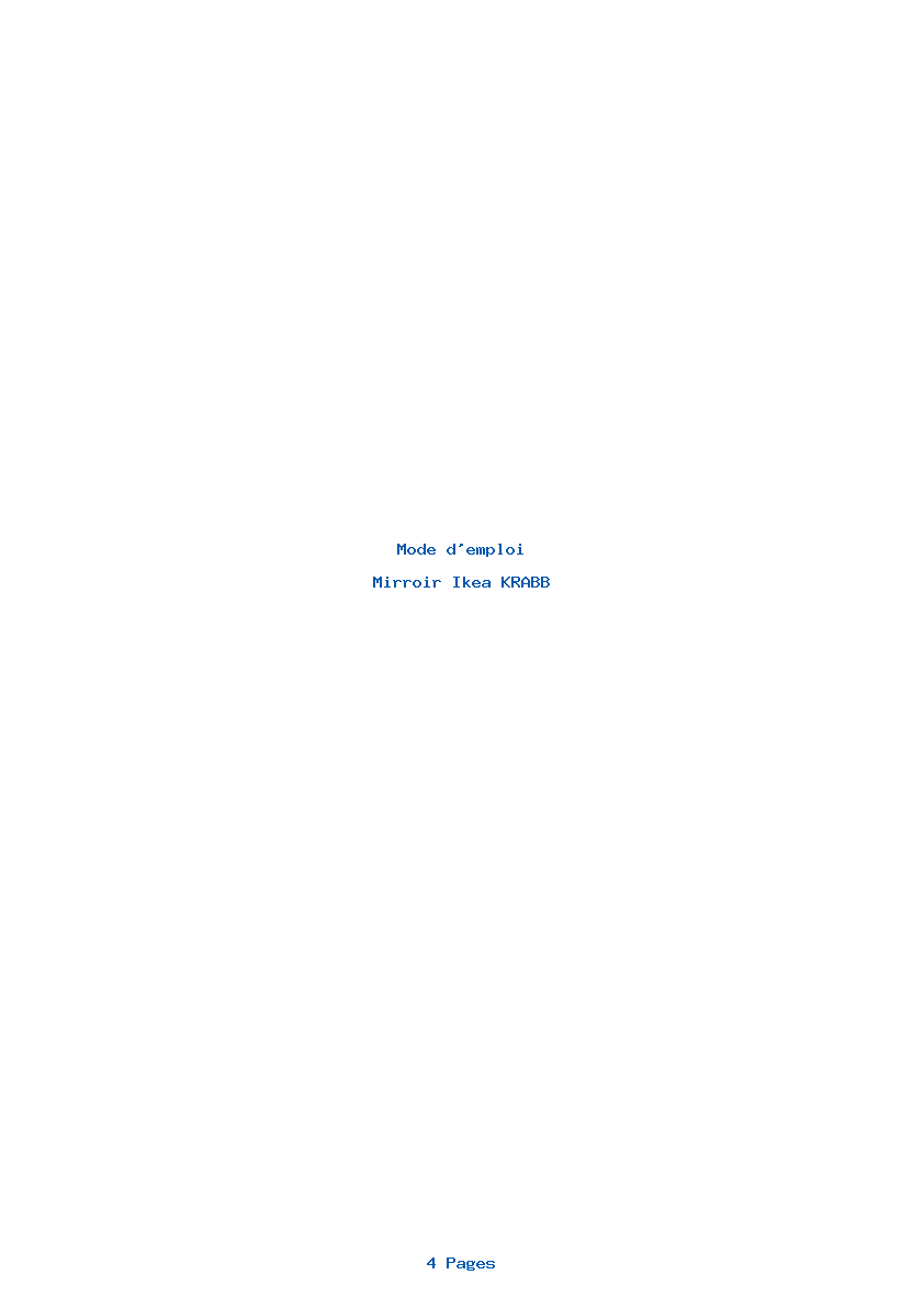 Page 1 de la notice Mode d'emploi Ikea KRABB