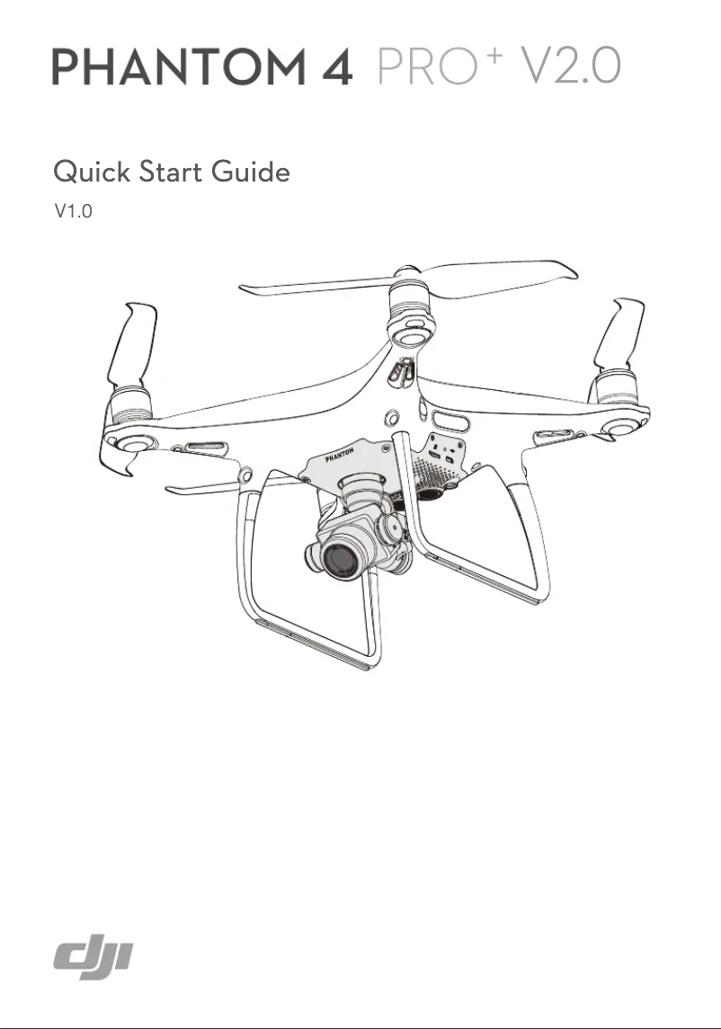 Page 1 de la notice Guide de démarrage rapide DJI Phantom 4 Pro
