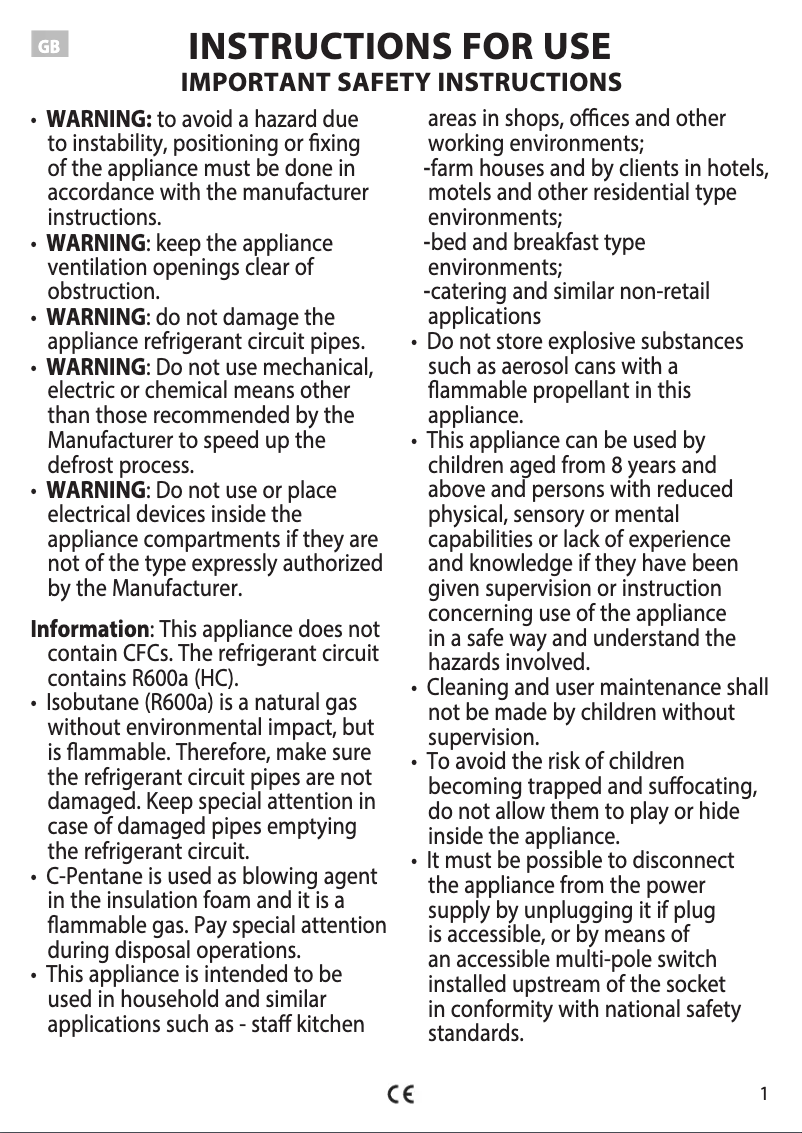 Page n°1 - Manuel utilisateur Indesit OS 1A 200 H 2