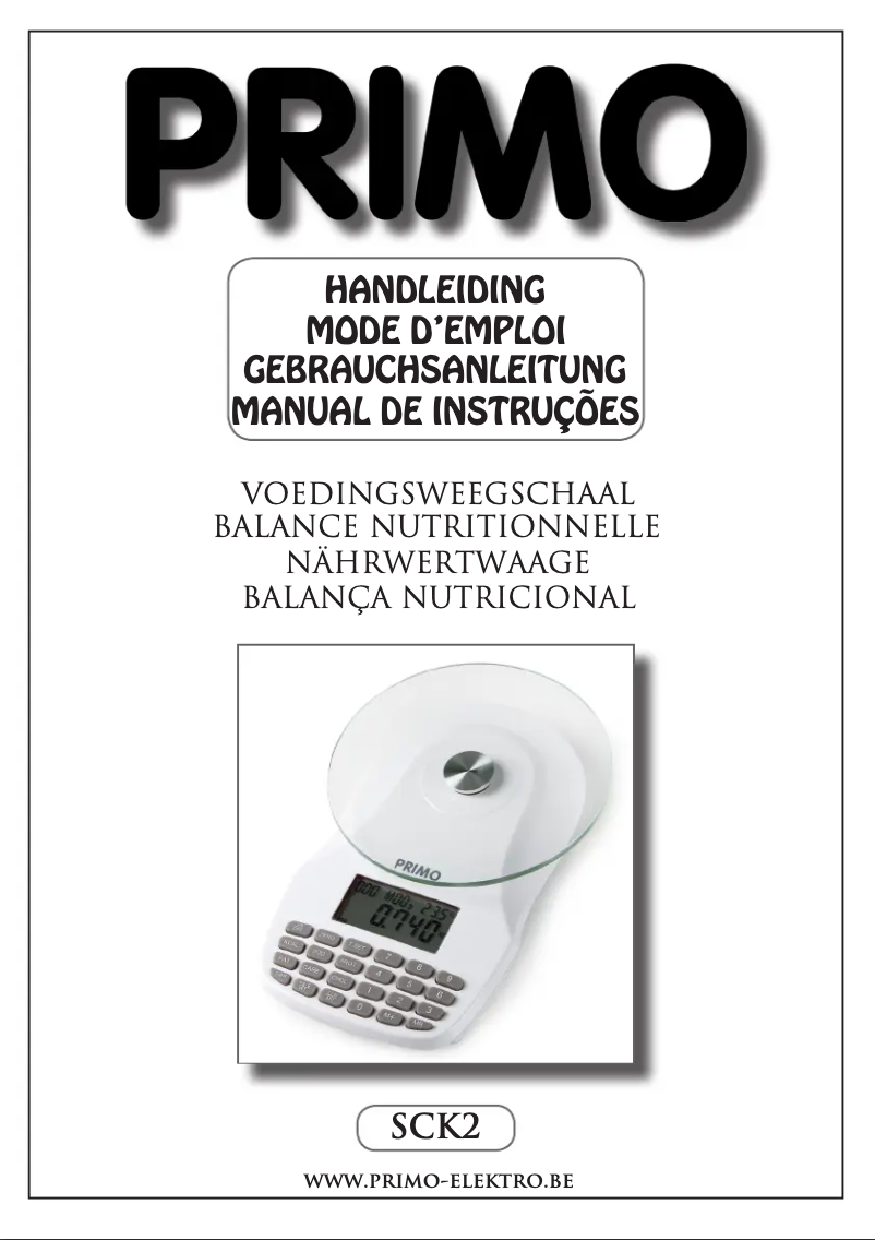 Page 1 de la notice Manuel utilisateur Primo SCK2