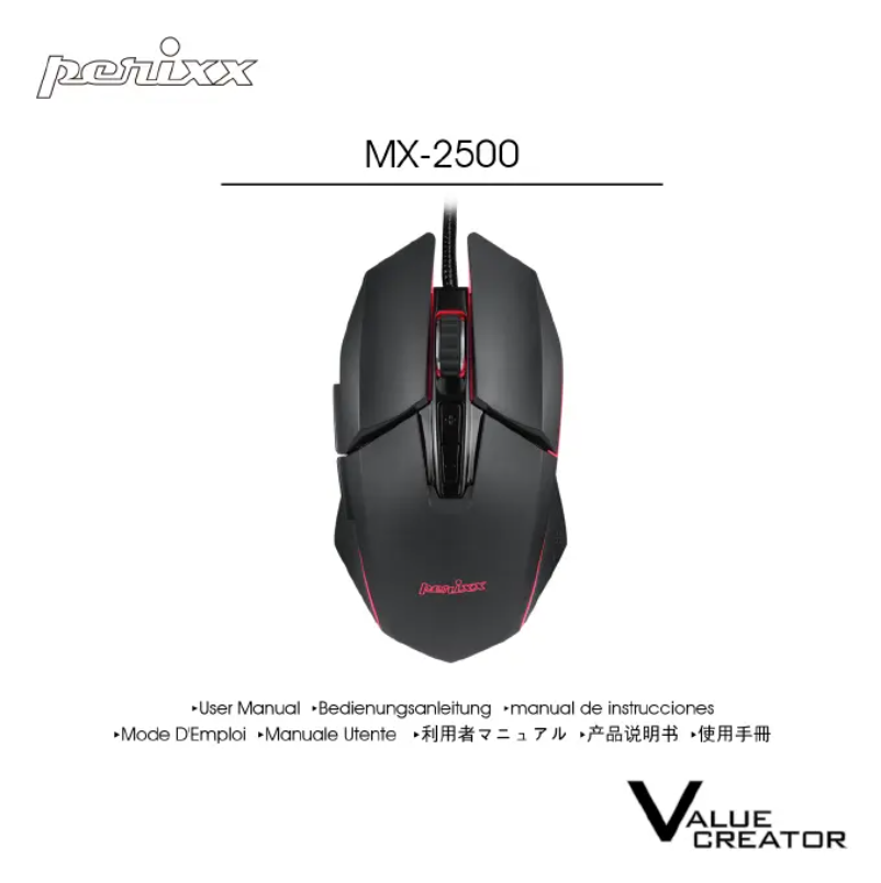 Page 1 de la notice Manuel utilisateur Perixx MX-2500