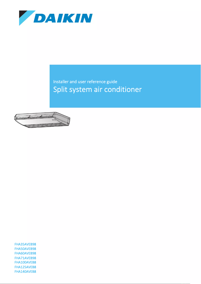 Page 1 de la notice Guide d'installation Daikin FHA35AVEB98