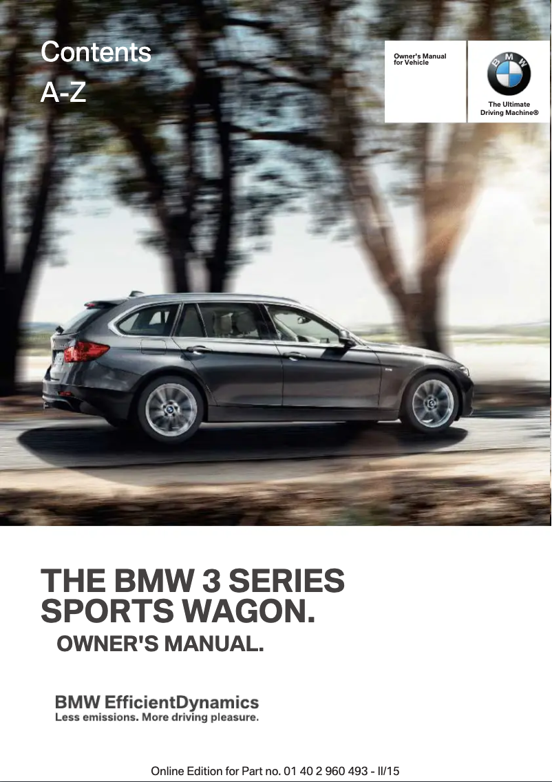 Página 1 del manual Manual de usuario BMW 328d xDrive Sports Wagon (2016)