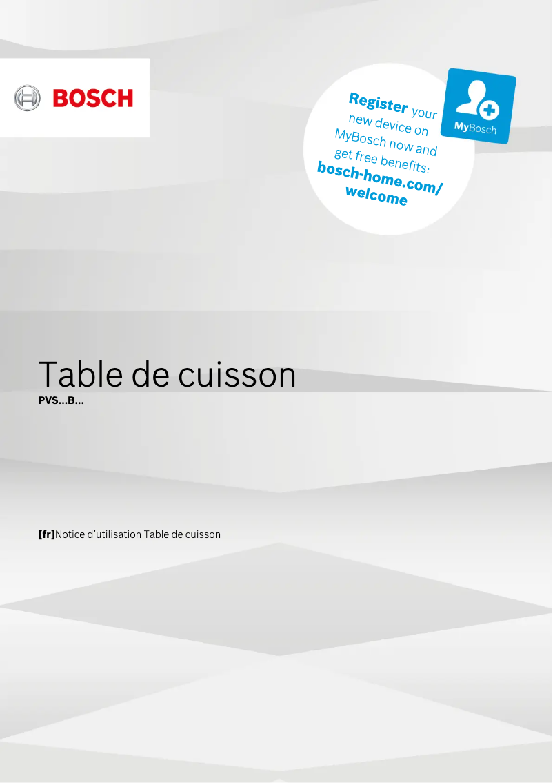 Page 1 de la notice Manuel utilisateur Bosch Serie 4 PVS631BB5E