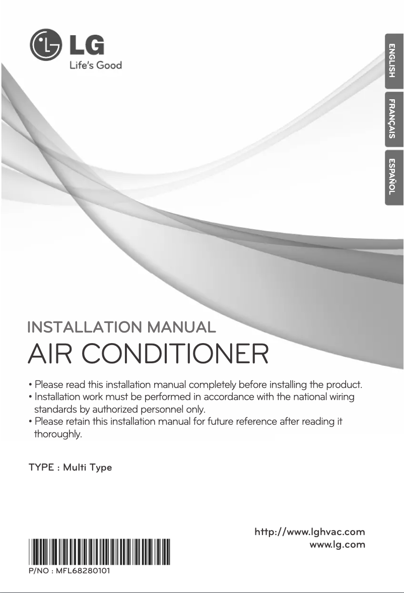 Page 1 de la notice Guide d'installation LG LC098HV4