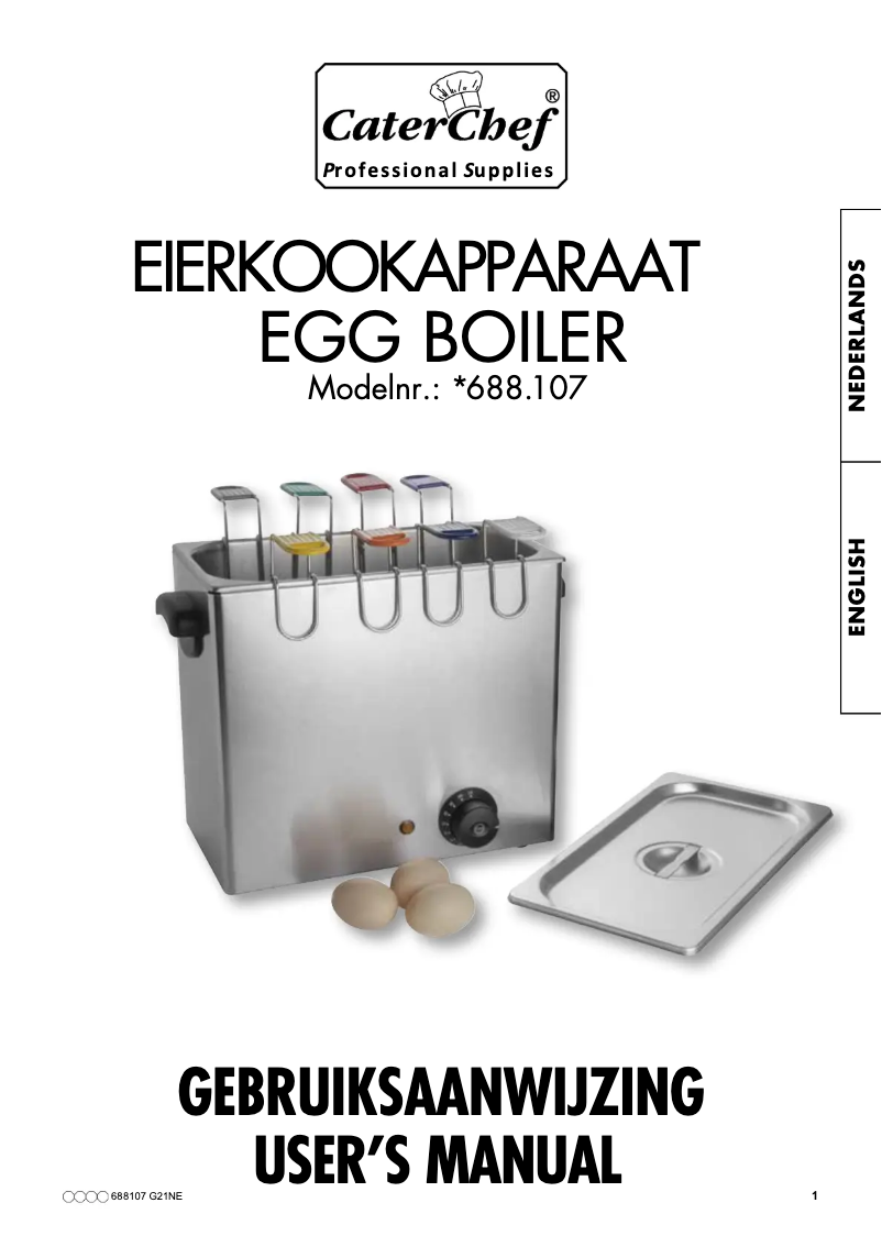 Page 1 of the manual User Manual CaterChef 688.107