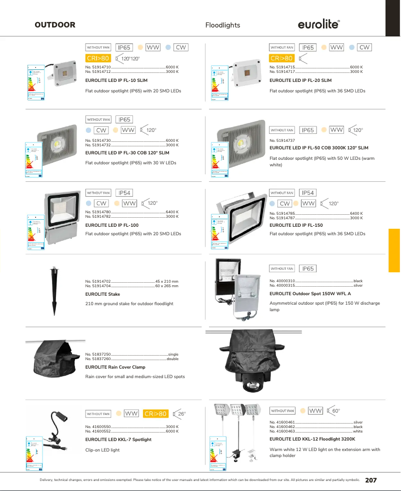 Page 1 de la notice Catalogue Eurolite LED KKL-7