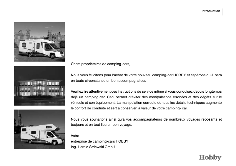 Page 1 de la notice Manuel utilisateur Hobby Fiat (2007)