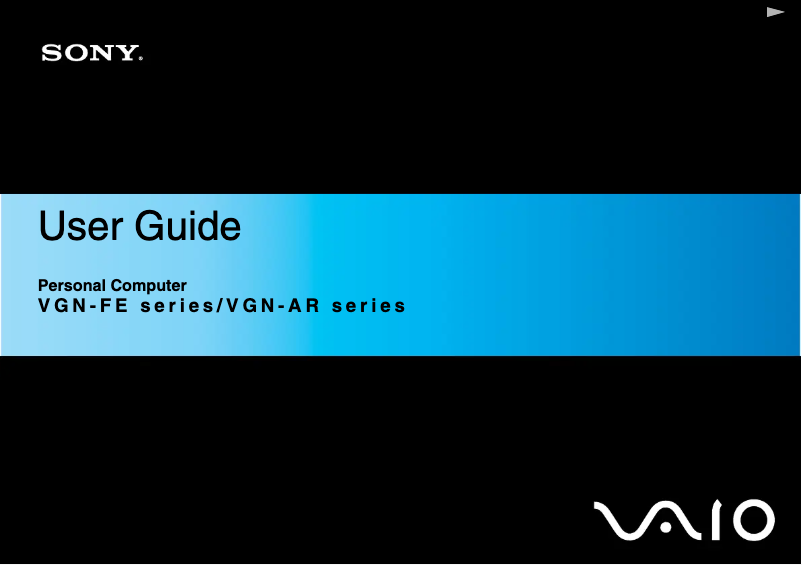 Page 1 de la notice Manuel utilisateur Sony Vaio VGN-FE41MR