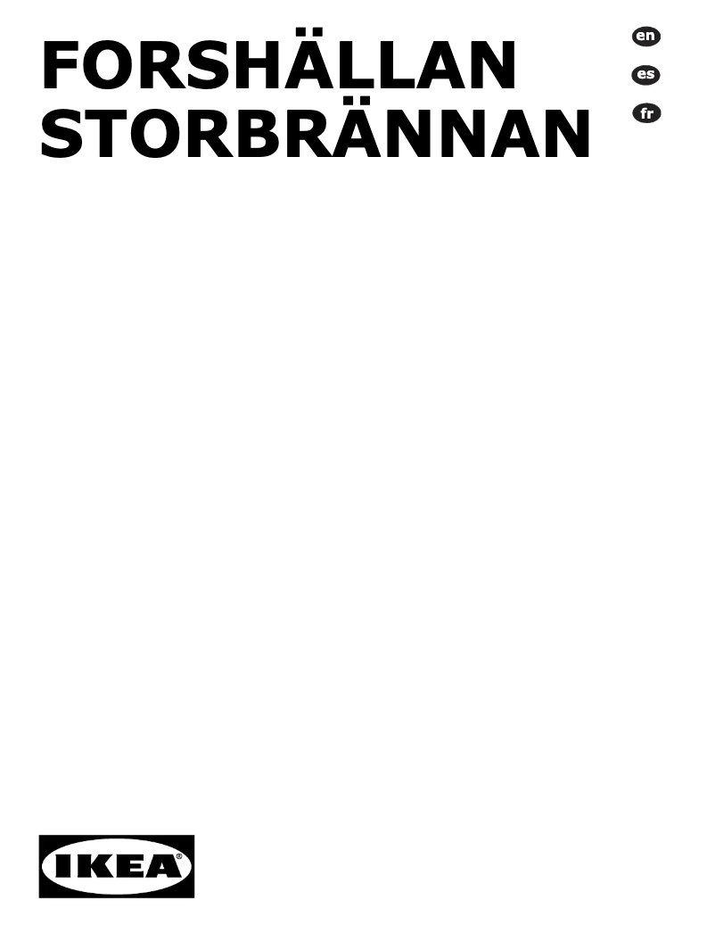 Page 1 de la notice Manuel utilisateur Ikea STORBRÄNNAN 105.405.45