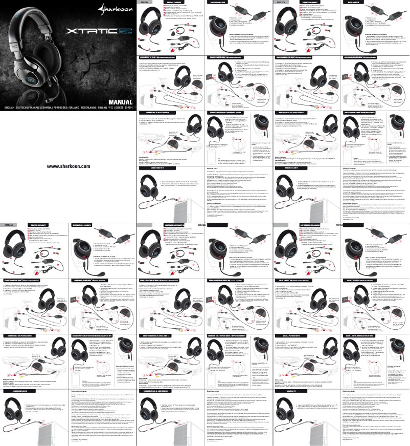 Page 1 de la notice Manuel utilisateur Sharkoon X-Tatic SP Plus