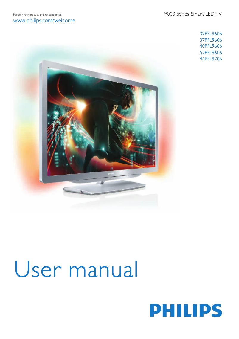 Page 1 of the manual User Manual Philips 37PFL9606K
