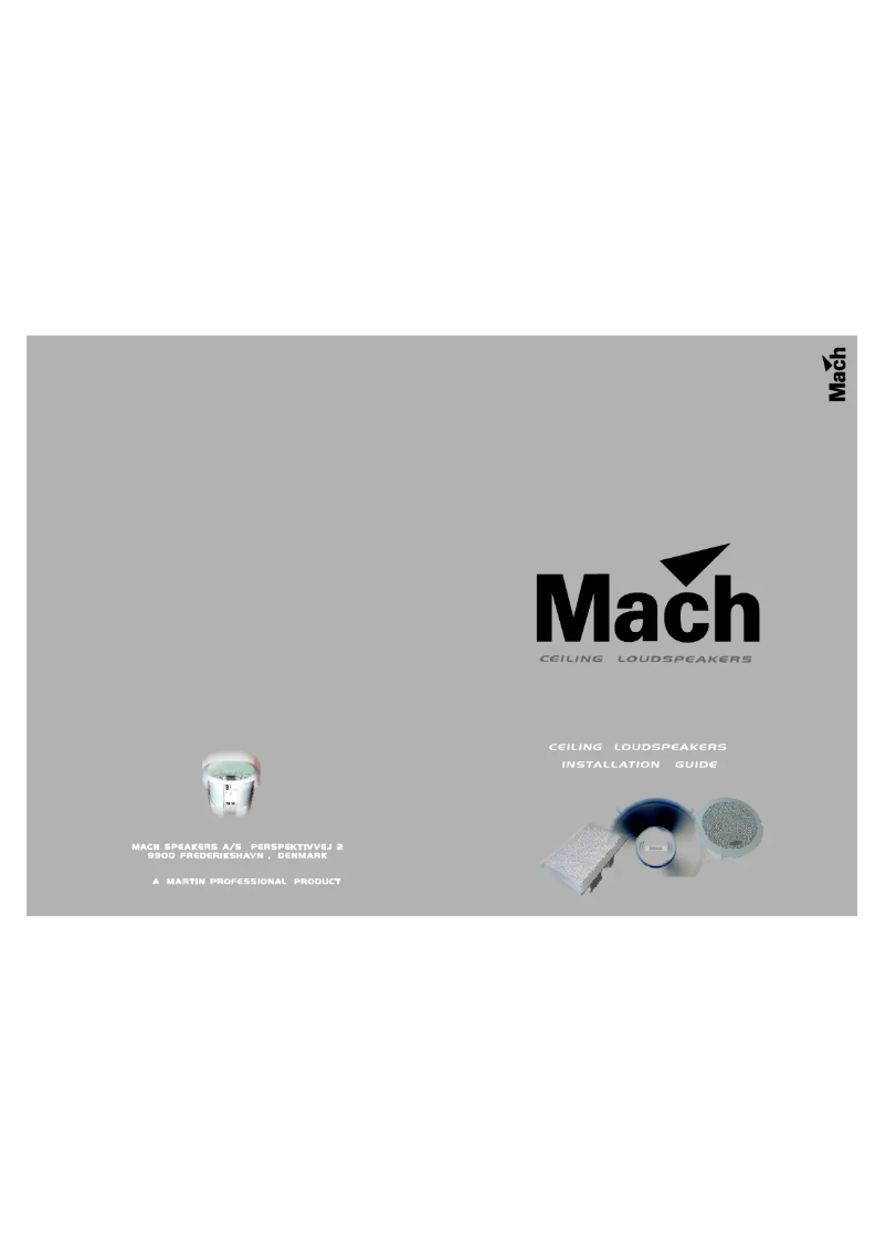 Page 1 de la notice Manuel utilisateur Martin Mach CS5