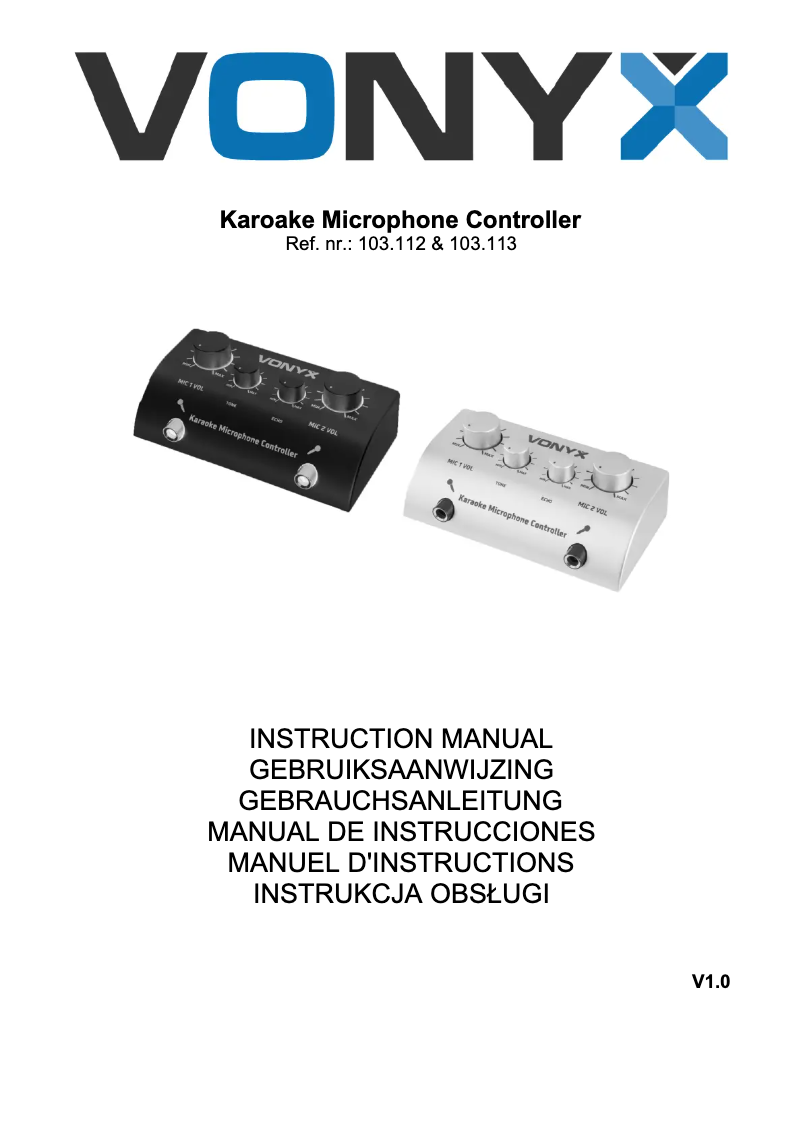 Page 1 de la notice Manuel utilisateur Vonyx AV430B