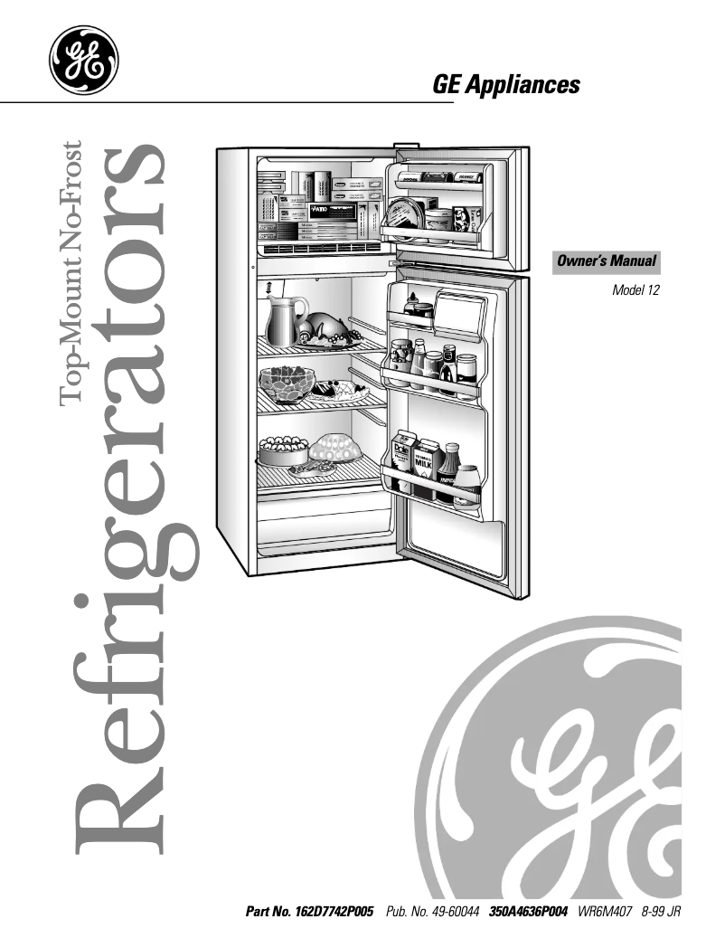Page n°1 - Manuel d'utilisation et d'entretien GE TBX12SAXRAD