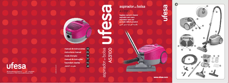 Page 1 de la notice Manuel d'utilisation et d'entretien Ufesa AS3100