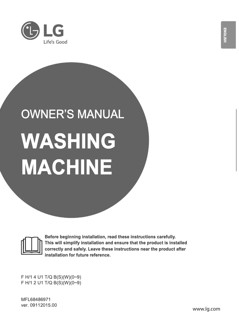 Page 1 de la notice Manuel utilisateur LG F14U1TBS2