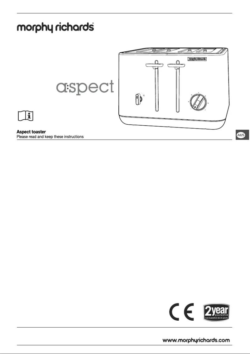 Page 1 de la notice Manuel utilisateur Morphy Richards Aspect 240003