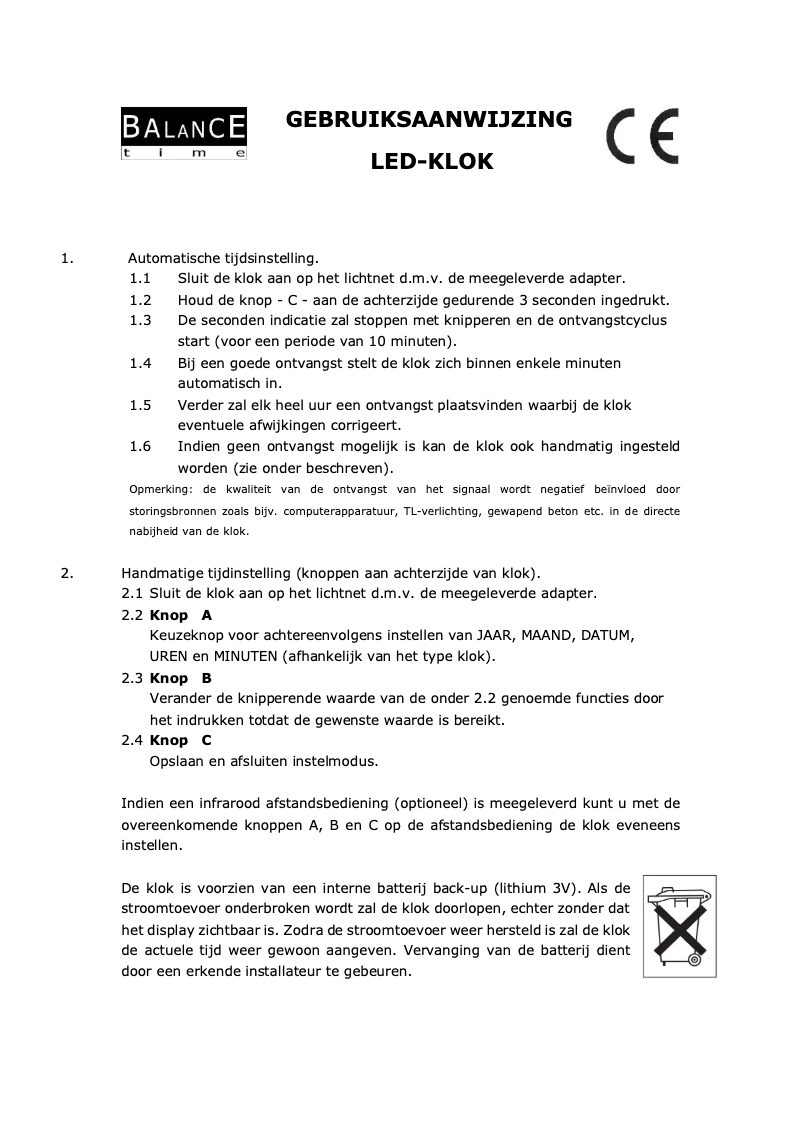 Page 1 de la notice Manuel utilisateur Balance HE-CLOCK-27