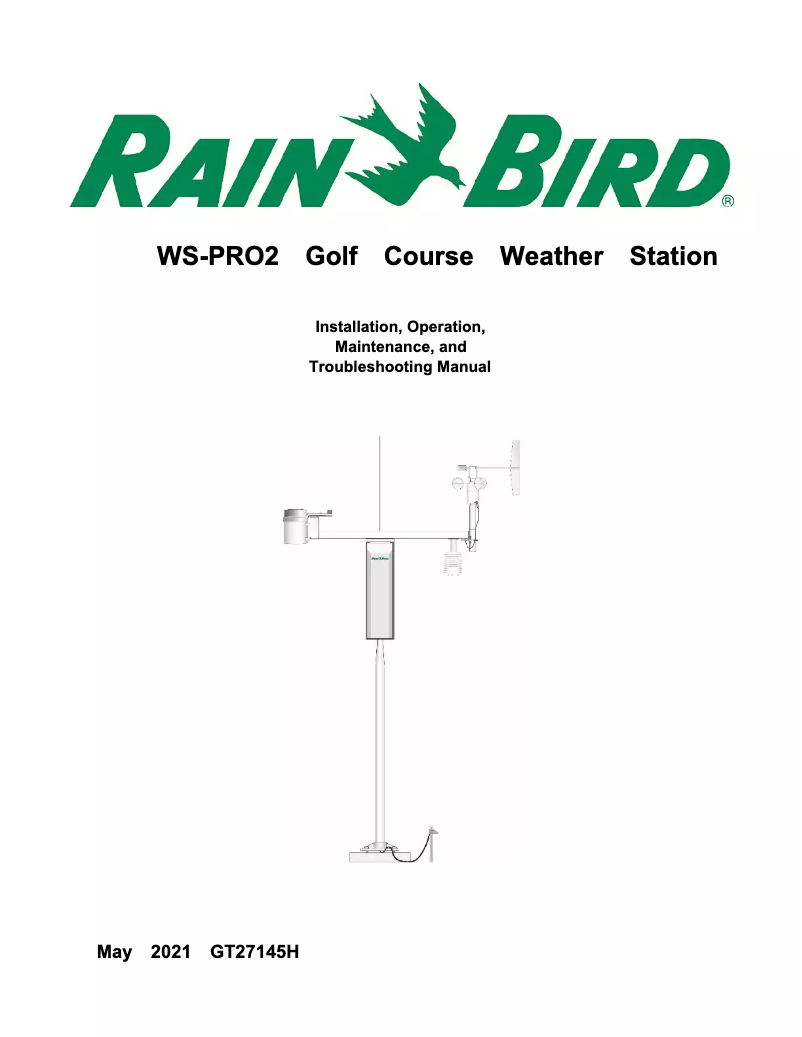 Page 1 de la notice Manuel utilisateur Rain Bird WS-PRO2