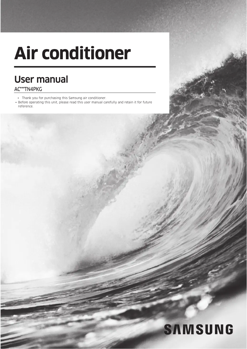 Página 1 del manual Manual de usuario Samsung AC140TN4PKG