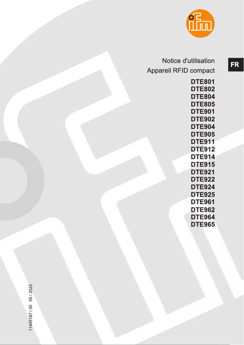 Página 1 del manual Manual de usuario IFM DTE924