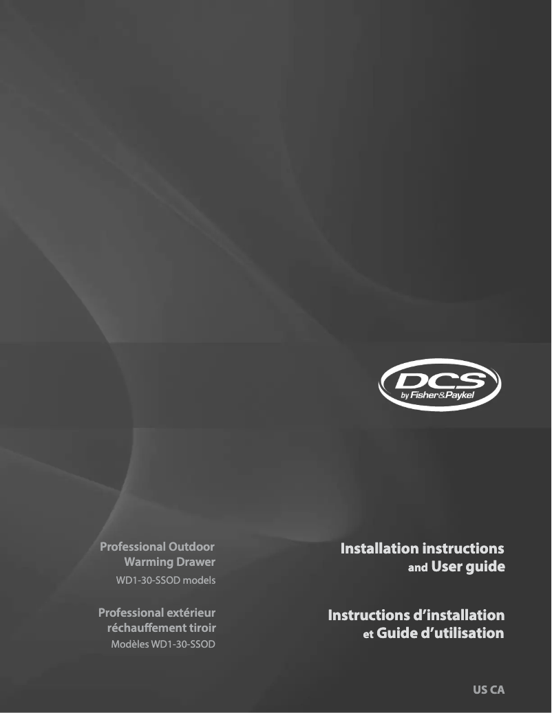 Page 1 de la notice Manuel utilisateur DCS WD130SSOD