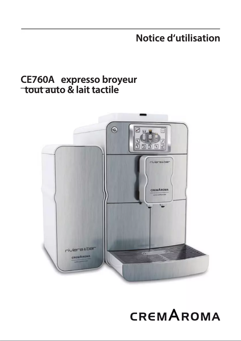 Page 1 de la notice Manuel utilisateur Riviera & Bar CE760A