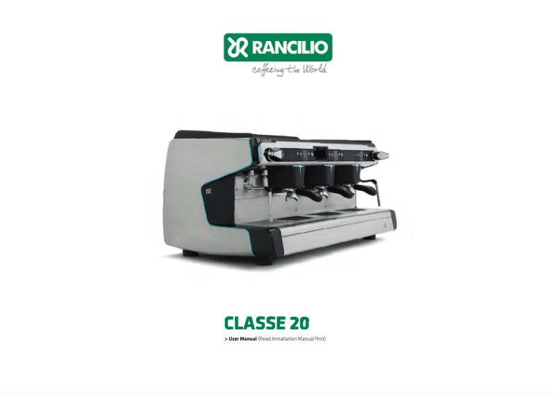 Page 1 de la notice Manuel utilisateur Rancilio Classe 20