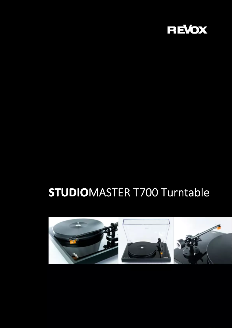 Page 1 de la notice Brochure Revox Studiomaster T700